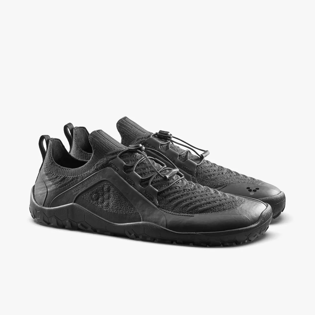 Кроссовки Vivobarefoot Primus Trail Knit FG Grounding — мужская модель, чёрный, фото 4