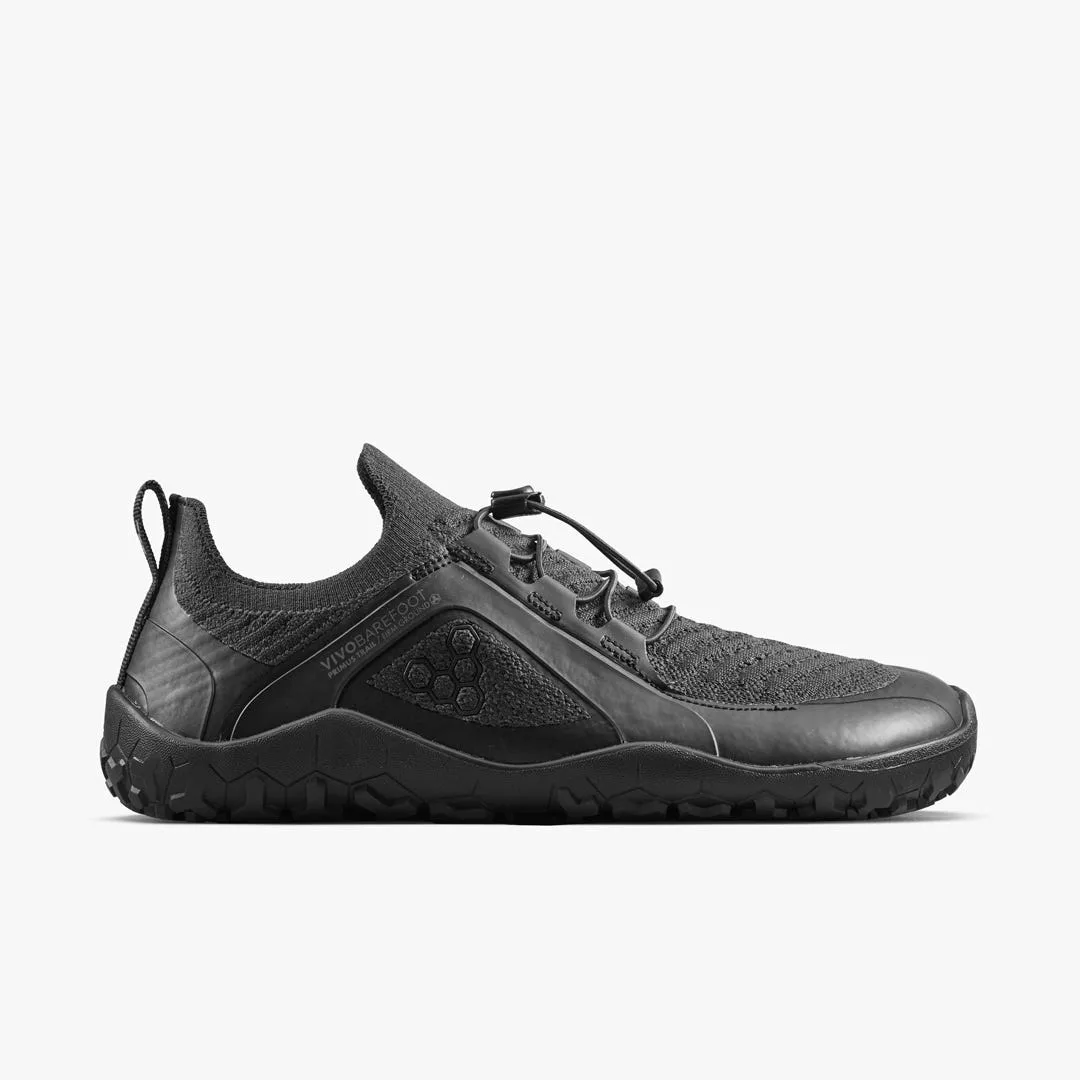 Кроссовки Vivobarefoot Primus Trail Knit FG Grounding — мужская модель, чёрный