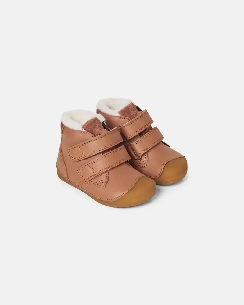 Детские босоногие зимние ботинки Bundgaard Petit Winter Cognac