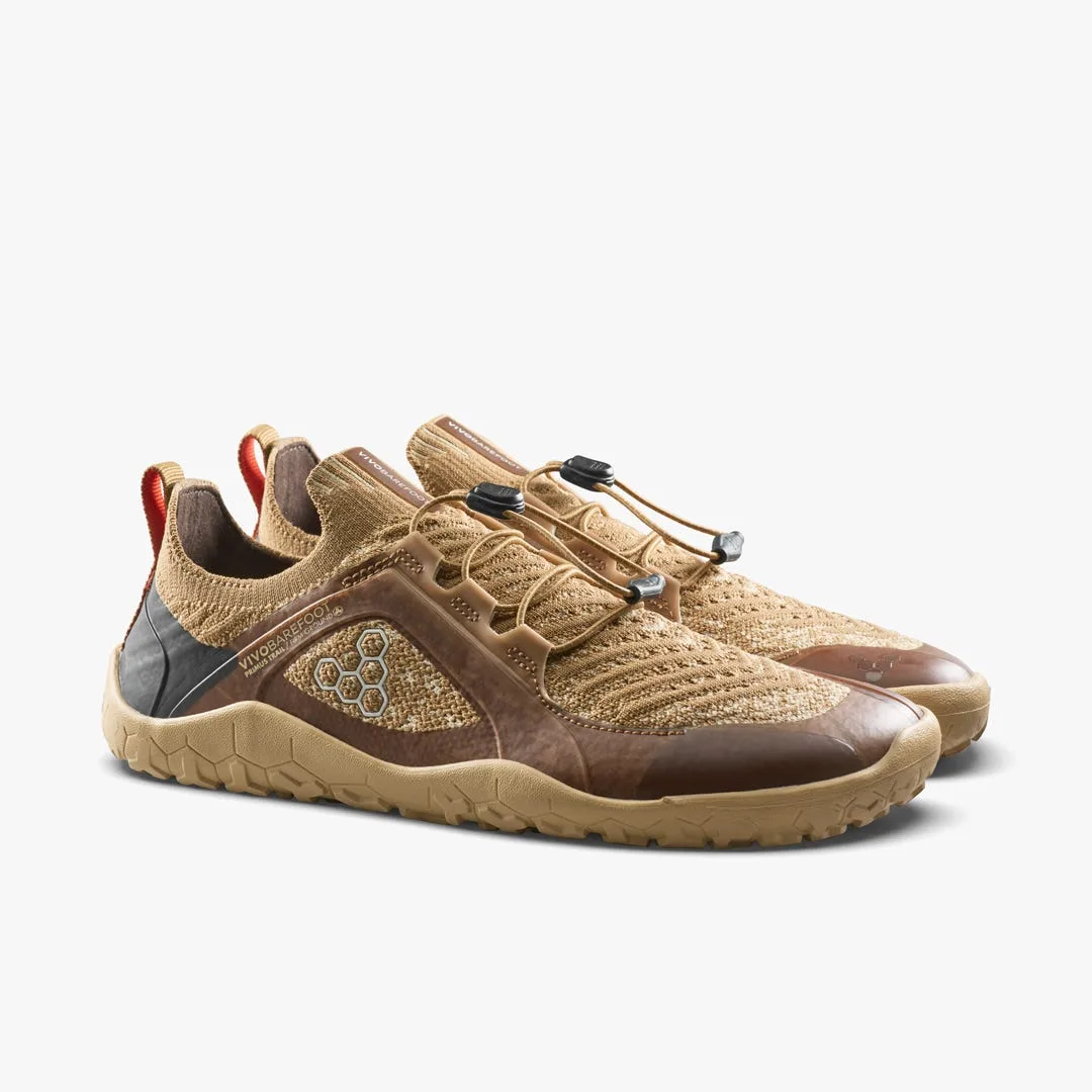 Кроссовки Vivobarefoot Primus Trail Knit FG Grounding — женская модель, песочно-жёлтый, фото 4